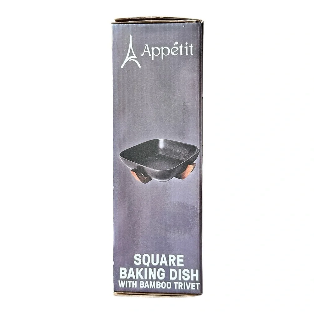Servappetit Square Baking Dish with Bamboo‎ Trivet nib